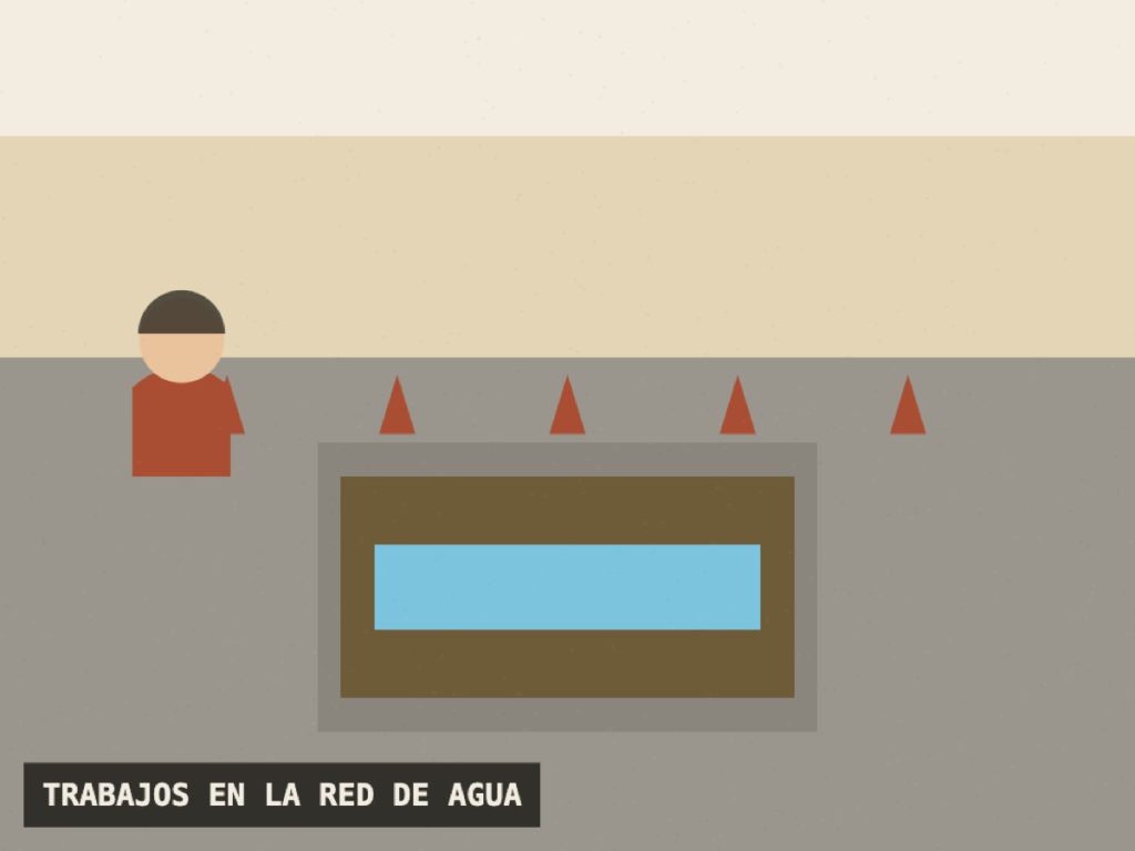 Corte de agua programado en manzanas F a K